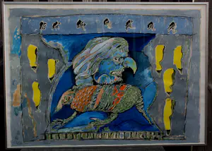 Lucebert - Ingelijste gemengde techniek: De geschenken van Apollo - 1984 kopen? Bied vanaf 2995!