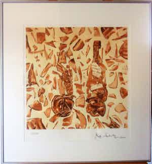 Rob Scholte - Scherven, mooi gelijst verkocht voor € 199!