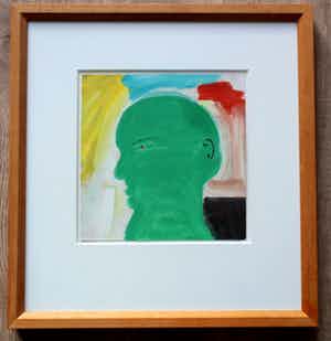 Eugene Brands - Aquarel op papier: Portret d'un Jardinier - 1994 verkocht voor € 1495!