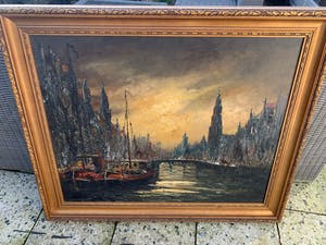 Jan Bevort - Amsterdam canal with the Montelbaanstoren kopen? Bied vanaf 100!