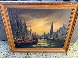 Jan Bevort - Amsterdam canal with the Montelbaanstoren verkocht voor € 100!