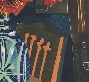 Vincent van Ojen - Stilleven - Bloemen in vaas op tafel (groot) kopen? Bied vanaf 95!