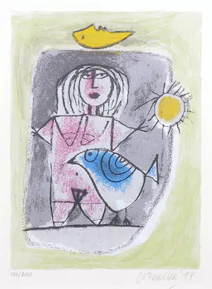 Corneille - Zeefdruk, La femme entre soleil et lune kopen? Bied vanaf 1!