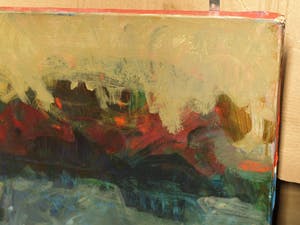 Peter Donkersloot - Acrylverf op doek XXL , “Landschap” – 120 x 200 cm. - 1995 kopen? Bied vanaf 1!