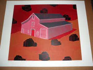 Henriette Boerendans - Houtsnede, titel, 17 Oktober. verkocht voor € 40!