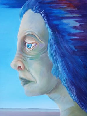 Nico van der Reyden - Olieverf op board, Blik in de toekomst - Ingelijst. kopen? Bied vanaf 1!