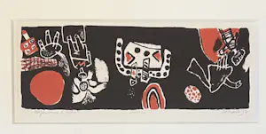 Corneille - Oude ingelijste lithografie, HOMBU, 1967 kopen? Bied vanaf 1350!