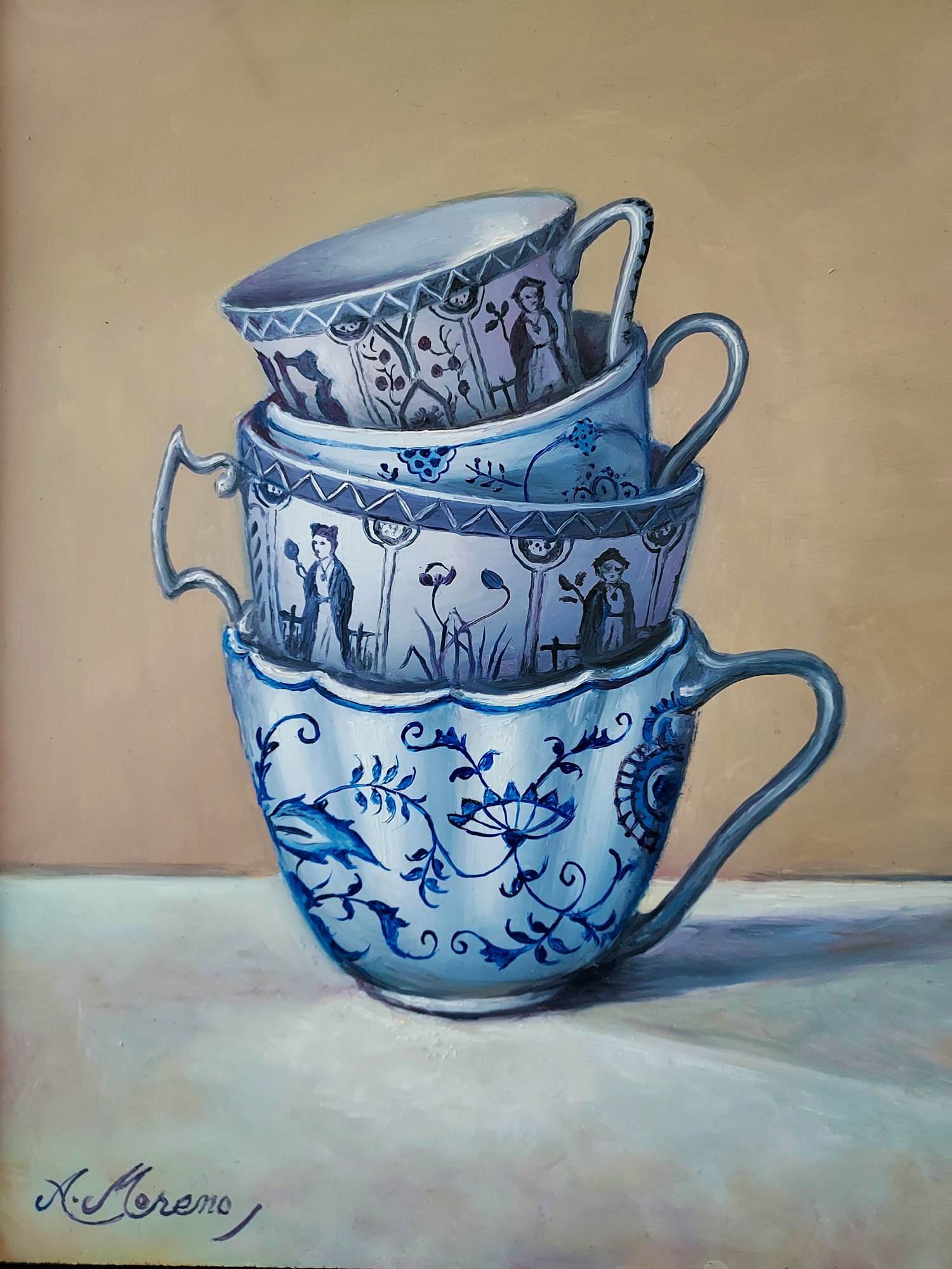 Alfonso Moreno - Gestapelde Chinese kopjes kopen? Bied vanaf 179!