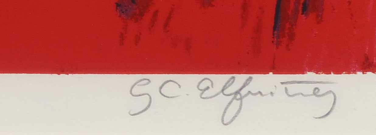 Gerda Elfring - Zeefdruk, Landschap - Ingelijst (Groot) kopen? Bied vanaf 35!