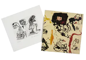 Pierre Alechinsky - Oeuvrecatalogus met litho omslag en losse ets, 20 Jahre Impressionen kaufen? Bieten Sie von 200!