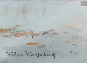 Willem Weissenbruch - Visser op een Hollandse plas kaufen? Bieten Sie von 1250!