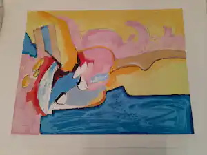 Ton van Kesteren - Prachtige kleurrijke grote zeefdruk vendu pour 35€ !