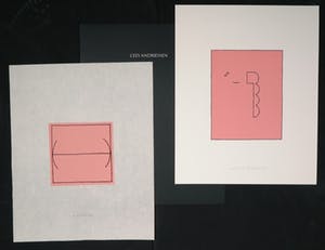 Cees Andriessen - Laureatenmap met twee prenten (zeefdruk en linosnede), z.t. kopen? Bied vanaf 40!