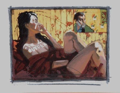 Nico Vrielink - Kleurenzeefdruk CONFRONTATIE met GAUGUIN III Handgesign. verkocht voor € 75!