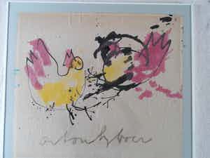 Anton Heyboer - Twee kippen in gevecht verkocht voor € 250!