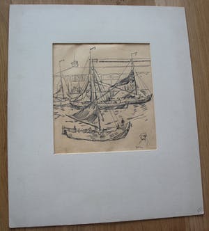 Herman Bieling - Potlood tekening kopen? Bied vanaf 75!