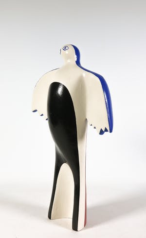 Corneille - Beschilderd en geschilderd beeld van kunsthars, L'oiseau d'amour kopen? Bied vanaf 150!