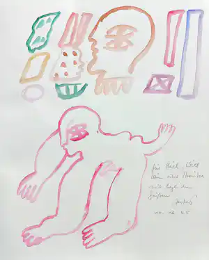 Horst Antes - Strip Teeth, complete uitgave met 7 pochoirs + gesigneerde aquarel kaufen? Bieten Sie von 695!