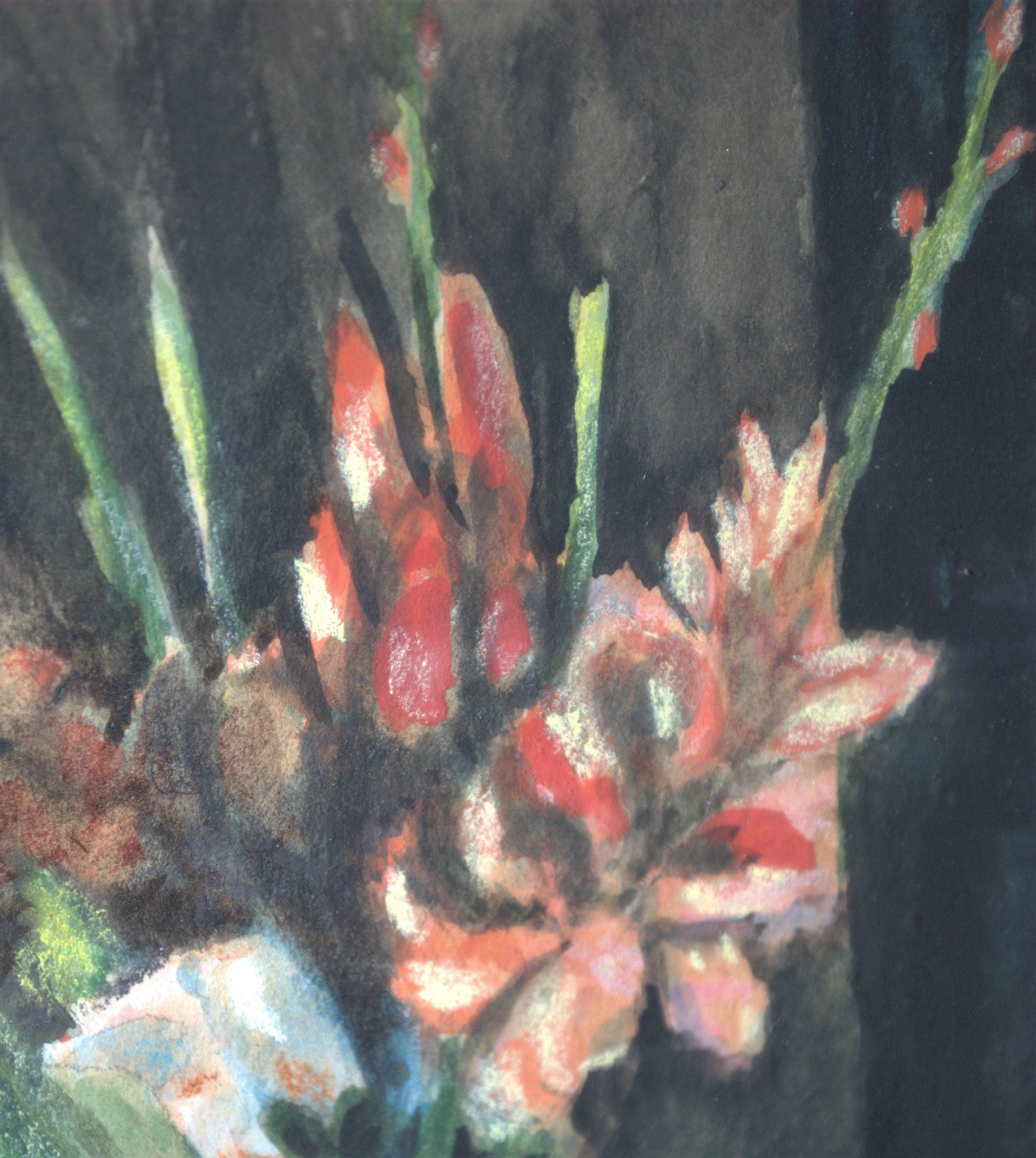 Niet of onleesbaar gesigneerd - stilleven in een vaas - aquarel & krijt - gesigneerd en gestempeld kopen? Bied vanaf 1!