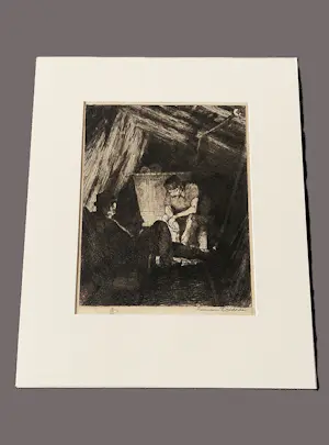 Hermann Kätelhön - original - 1925 - monochrome Lithographie "Berg-arbeiter" bleistift sign. kopen? Bied vanaf 73!