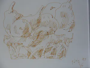 Paula Thies - Pentekening, een fruitmand. kopen? Bied vanaf 20!