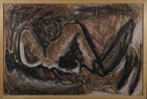 Rimon Rahel Ajami - Gemengde techniek op papier, Woestijn I - Ingelijst (Groot) kopen? Bied vanaf 1!