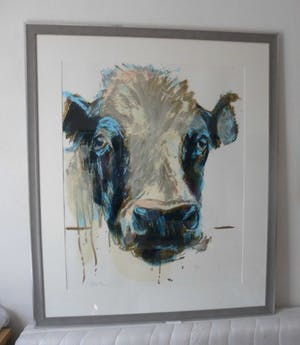 Theo Onnes - Zeefdruk. Titel. "Cow 1 ( Groot ) kopen? Bied vanaf 120!