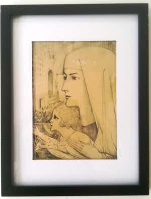 Jan Toorop - (1858–1928) | Maria Magdalena met Kind 1927 verkocht voor € 50!