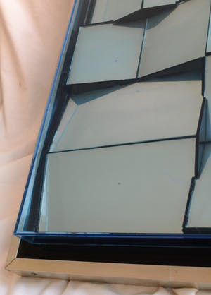 Curiosa - Nul / ZERO-kunst: Spiegelglas, grote abstract geometrische constructie kopen? Bied vanaf 350!