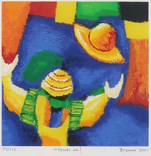 Saskia Bremer - Zeefdruk, Hands On! - Ingelijst kopen? Bied vanaf 1!