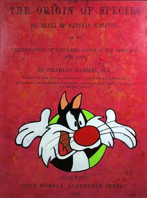 Jan Bollaert - Gemengde techniek op board, Origin of species red (Groot) verkocht voor € 70!