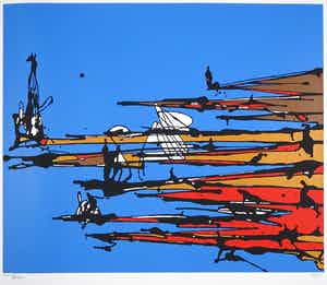 Henri Titselaar - Zeefdruk, Zonder titel verkocht voor € 35!