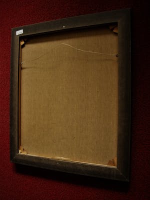 Niet of onleesbaar gesigneerd - Intrigerend abstract OLIEVERF "meneer Tienoppen" gesigneerd EUG.. kopen? Bied vanaf 1!