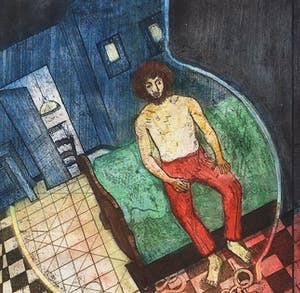 Jan Leenknegt - Ingekleurde ets 'In de zulzekestraat nr 11' kopen? Bied vanaf 100!