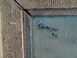 Rein Snapper - Olieverf op doek , Landschap met boerderij - ingelijst – 1944 kopen? Bied vanaf 35!