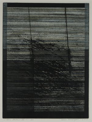 Hans Vredegoor - Lot van twee etsen/aquatints, Liggende wind IV + Een balans - Ingelijst kopen? Bied vanaf 60!