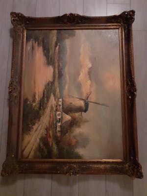 Adri Visser - (1887-1969) - Landschap met molen en boerderij aan het water kopen? Bied vanaf 1!