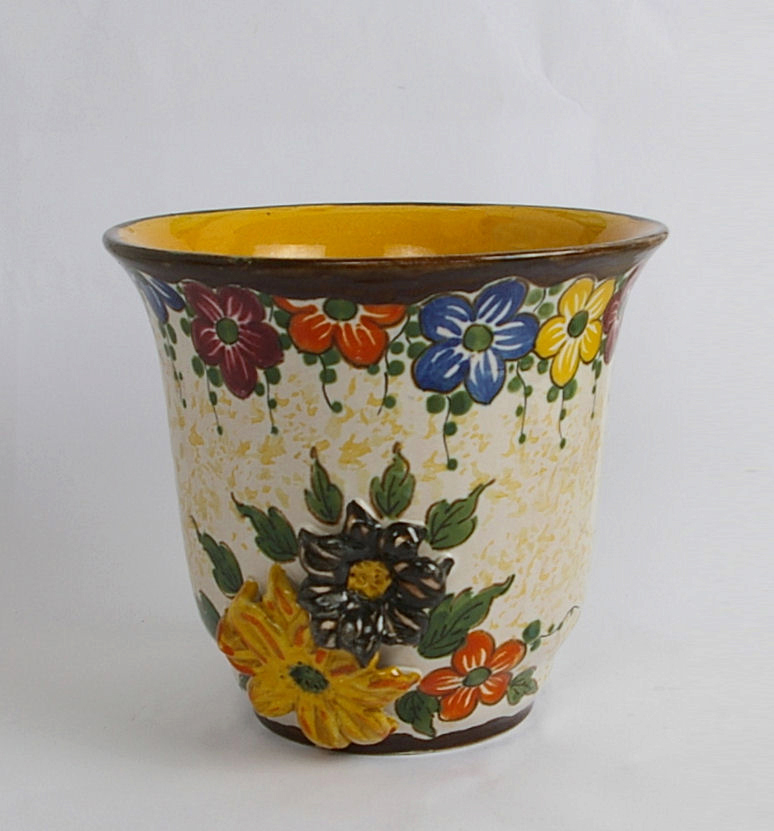 Plateelbakkerij Zuid-Holland - plateel pot - 'Blumaga' verkocht voor € 10!