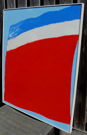 Buy Jef Diederen - Olieverf op doek: vlag - 1979? Bid from 1995!