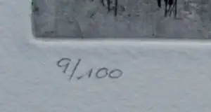 Jan Wiegers - Droge naald ets: Koeien in de regen kopen? Bied vanaf 95!