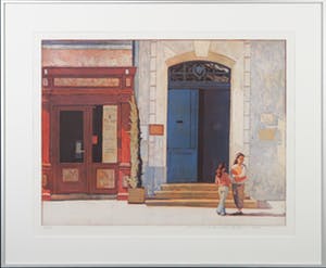 Marcel Schellekens - Aquatint, Zondagmorgen - Ingelijst kopen? Bied vanaf 100!