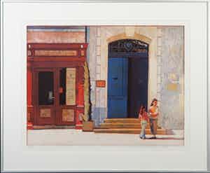 Marcel Schellekens - Aquatint, Zondagmorgen - Ingelijst verkocht voor € 100!