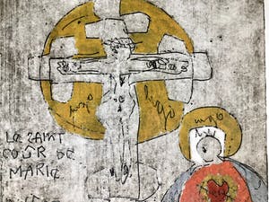 Anton Heyboer - Kruisiging - Ets E.A., Ingelijst kopen? Bied vanaf 240!