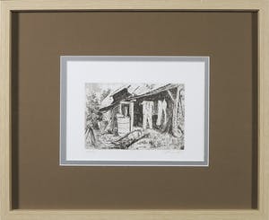 Fred Bervoets - Ets, De Waslijn - Ingelijst kopen? Bied vanaf 1!