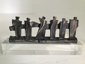 Frans Steginga - Sculptuur “ DE ZAAK VAN DE GROND TILLEN “. Gesigneerd kopen? Bied vanaf 1!