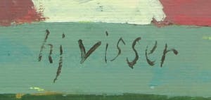 Hendrik Jan Visser - Acryl op papier, Zomerzoetigheid - Ingelijst kopen? Bied vanaf 35!