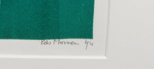 Rob Morren - Linosnede, Totempalen III - Ingelijst kopen? Bied vanaf 1!