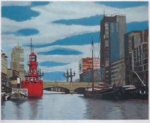 Valentin Bakardjiev - Zeefdruk, Regentessebrug - Ingelijst kopen? Bied vanaf 35!