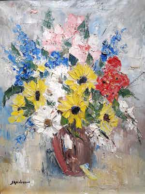 Jan Kelderman - Bloemstilleven verkocht voor € 60!