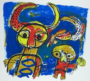 Toyin Loye - Zeefdruk, Ará Òrun - Ingelijst (Groot) kopen? Bied vanaf 70!